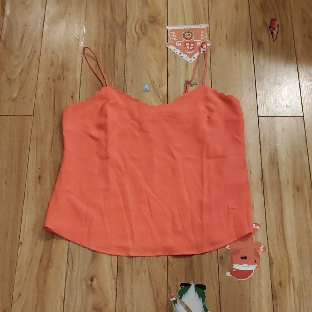 J. Crew Factory Pink Fitted Camisole with Spaghetti Straps